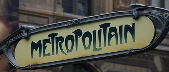 Skilt med teksten: Metropolitain