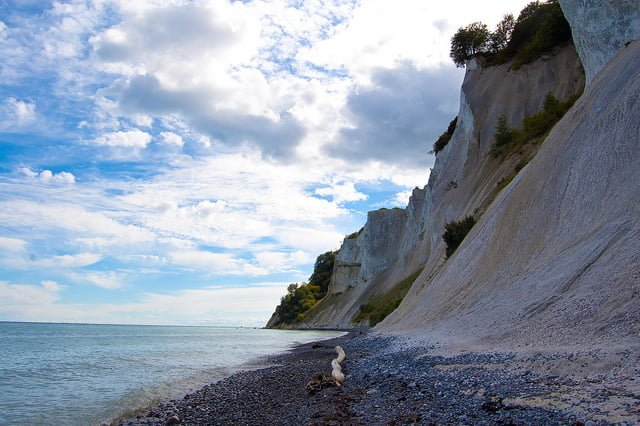 Møns klint set fra stranden