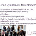 Dias med overskriften: Gefion Gymnasiums forventninger