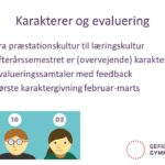 Dias med overskriften: Karakterer og evaluering