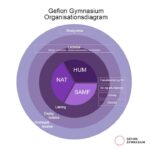 Dias med Gefion Gymnasiums organisationsdiagram