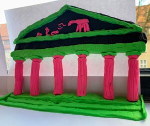 Tempel fra oldtiden lavet i modellervoks