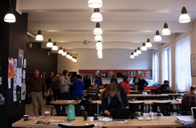 Lærerværelset på Gefion Gymnasium